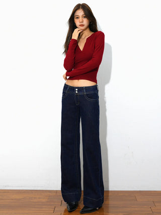 low waist straight jeans