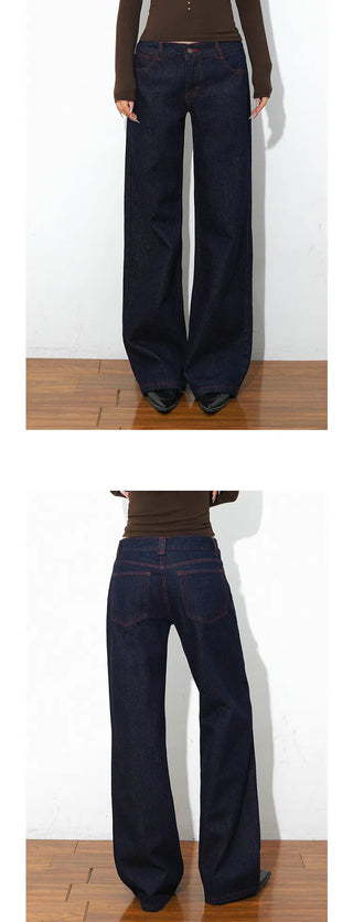 low waist wide jeans