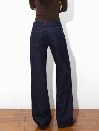 low waist wide jeans