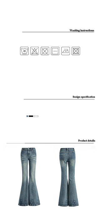 fitted boot-cut jeans