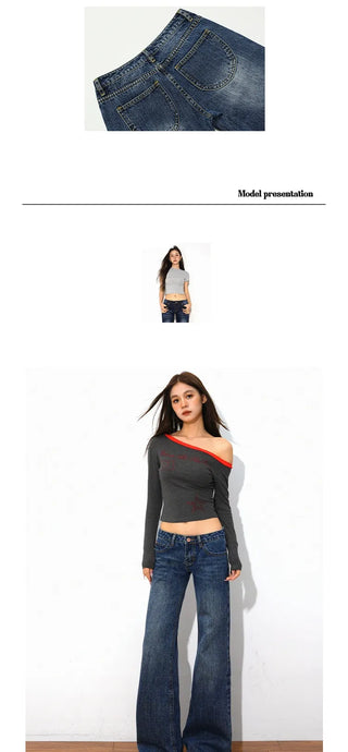 distressed bootcut jeans