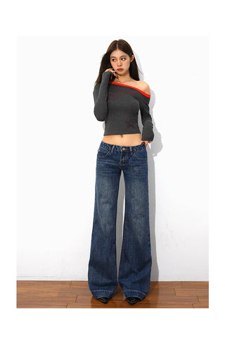 distressed bootcut jeans