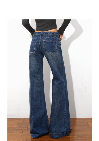 distressed bootcut jeans