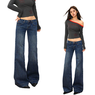 distressed bootcut jeans