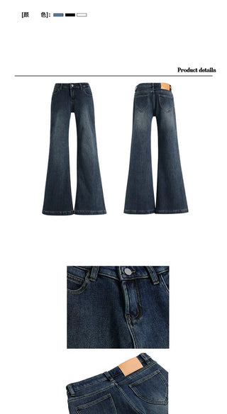 low waist bell-bottom jeans