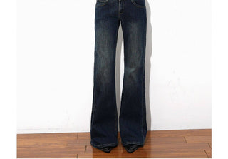 low waist bell-bottom jeans