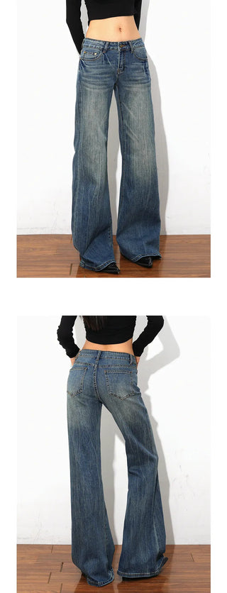 low waist straight jeans