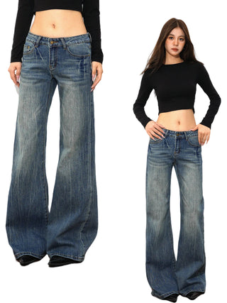 low waist straight jeans
