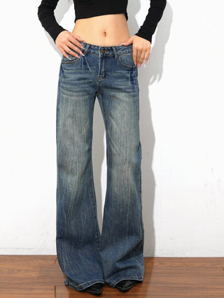 low waist straight jeans