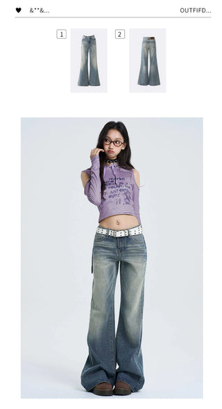 non-stick flare jeans