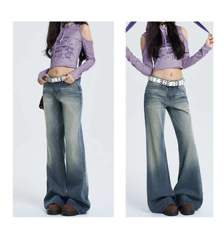 non-stick flare jeans