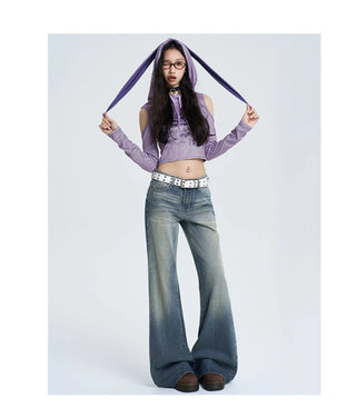 non-stick flare jeans