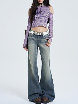 non-stick flare jeans