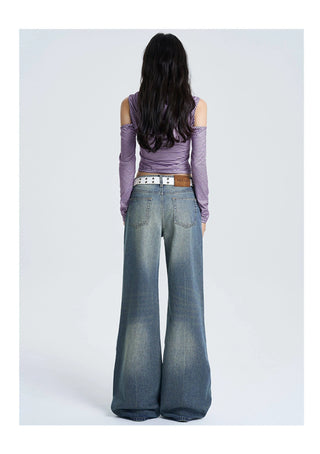 non-stick flare jeans
