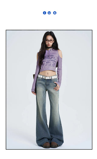 non-stick flare jeans