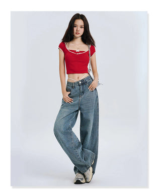 high waist jeans
