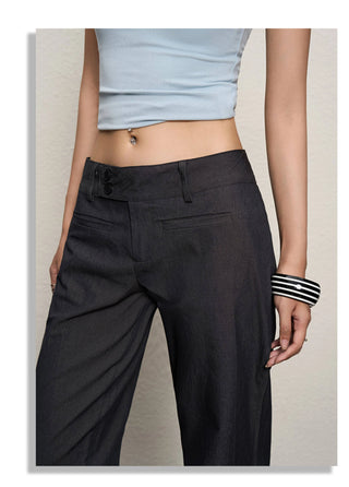 gray bootcut trousers