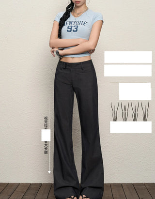 gray bootcut trousers