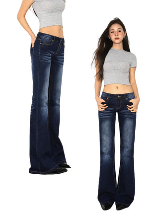 stretch flared jeans