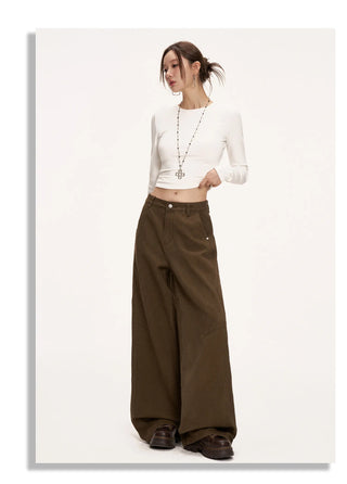 Coffee Wide Jeans