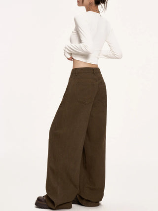 Coffee Wide Jeans
