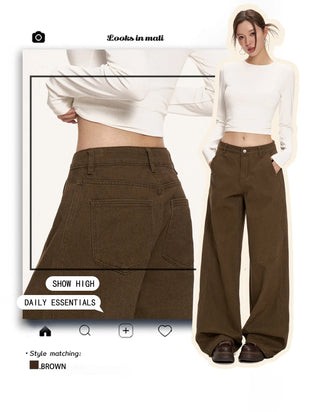 Coffee Wide Jeans
