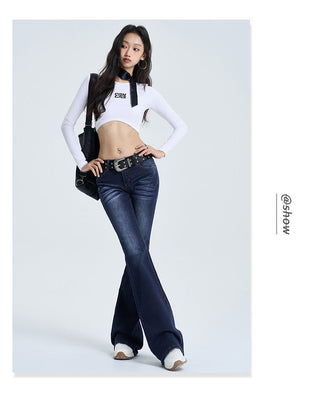 Low-Rise Flares Jeans