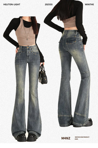rivet distressed jeans