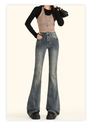 rivet distressed jeans