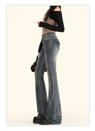 rivet distressed jeans