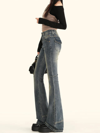 rivet distressed jeans