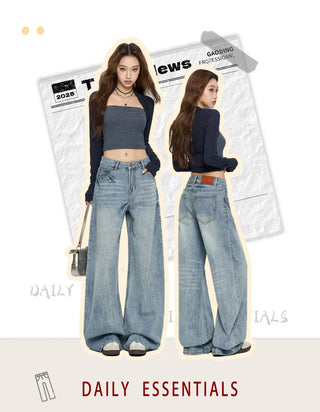 low waist wide jeans