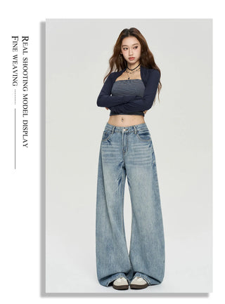 low waist wide jeans