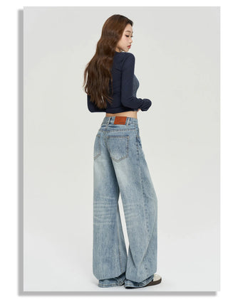 low waist wide jeans