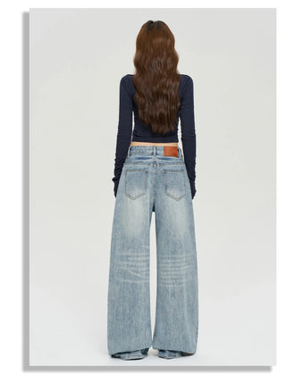 low waist wide jeans