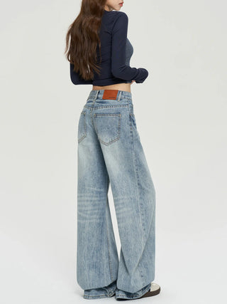 low waist wide jeans