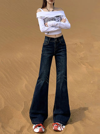 dark flare jeans