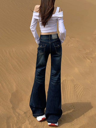 dark flare jeans