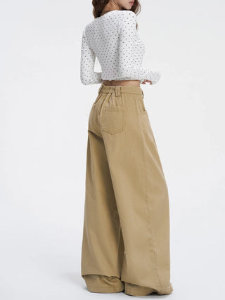 khaki wide jeans