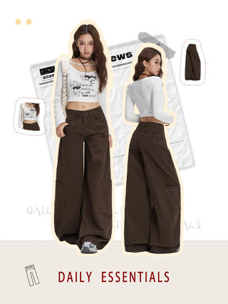 coffee wide jeans