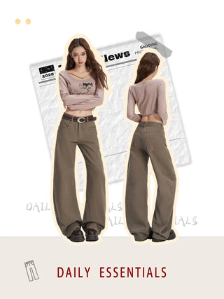 coffee wide jeans