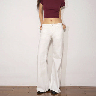 white bootcut jeans