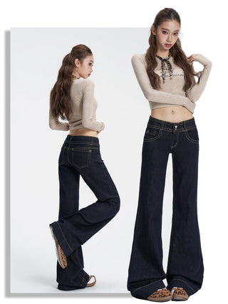 dark flare jeans