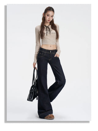 dark flare jeans