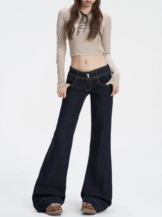 dark flare jeans