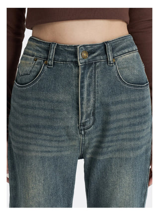 distressed flare jeans