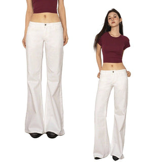 black bell-bottom jeans