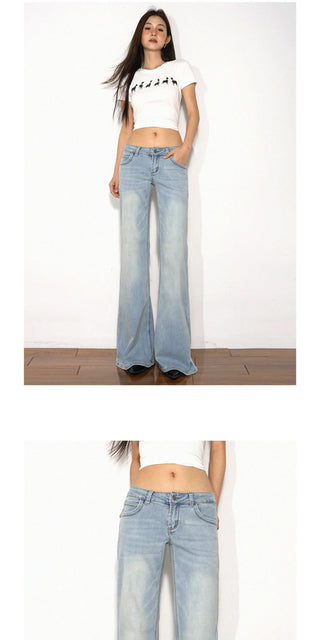 black bell-bottom jeans