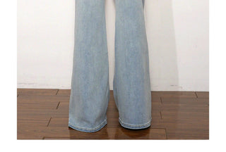 black bell-bottom jeans