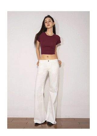 black bell-bottom jeans